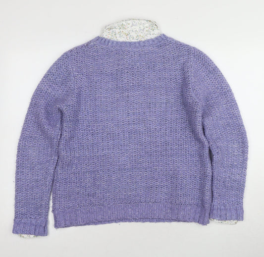 Marks and Spencer Women's Purple Pullover Jumper - Size 12