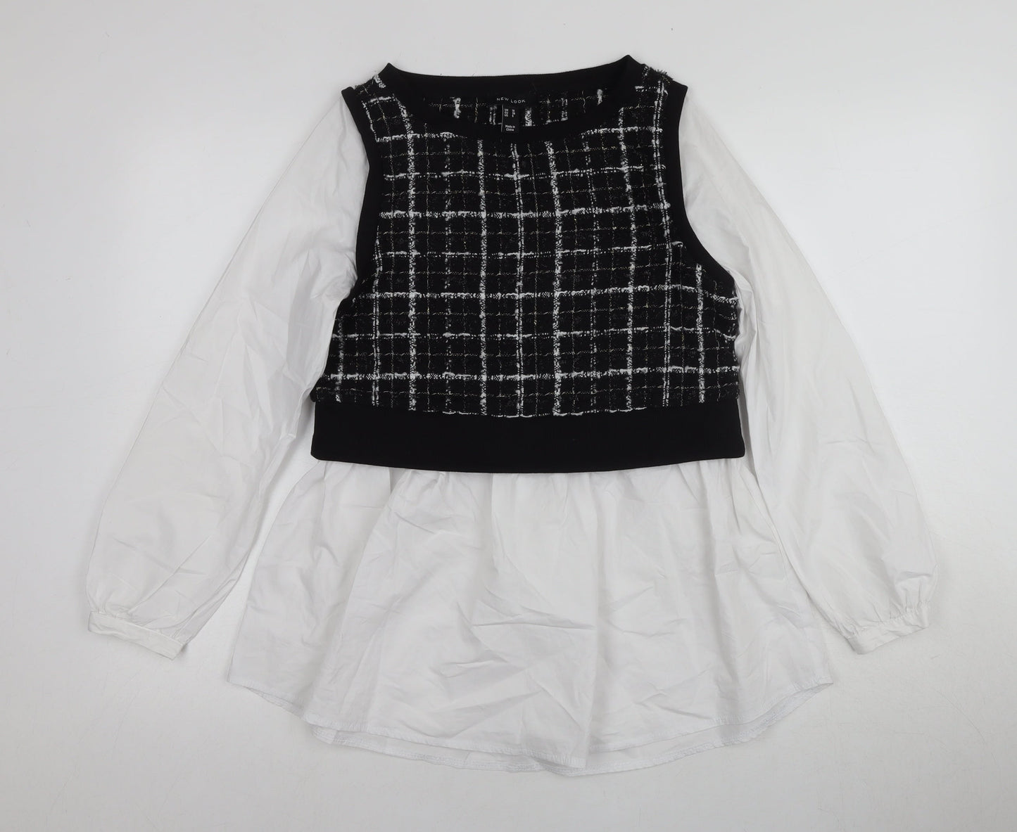 Womens UK Size 10 New Look Black Vest Jumper