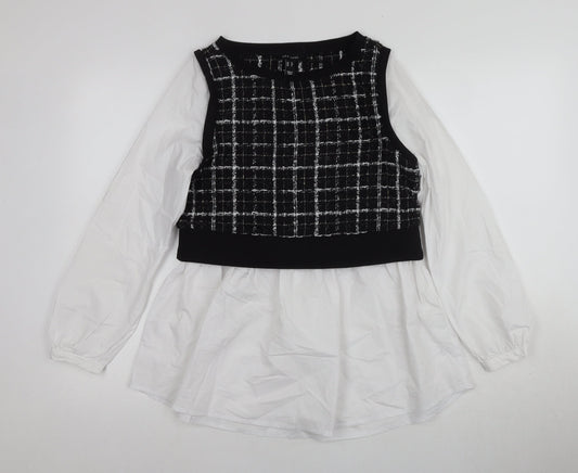 Womens UK Size 10 New Look Black Vest Jumper