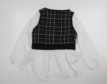 Womens UK Size 10 New Look Black Vest Jumper