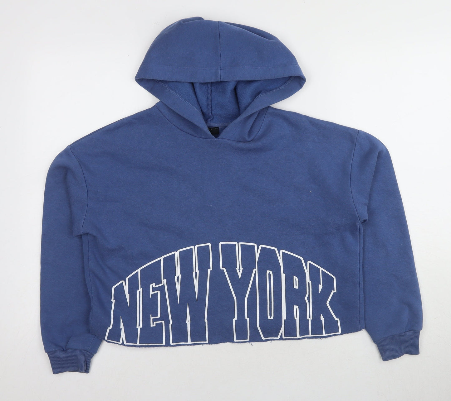New Look Girls Blue Logo Pullover Hoodie Age 12-13