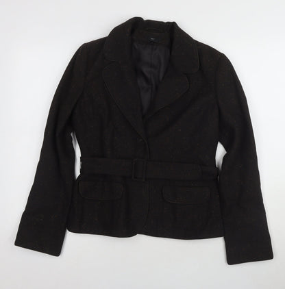 Womens UK Size 12 H&M Black Basic Jacket Jacket