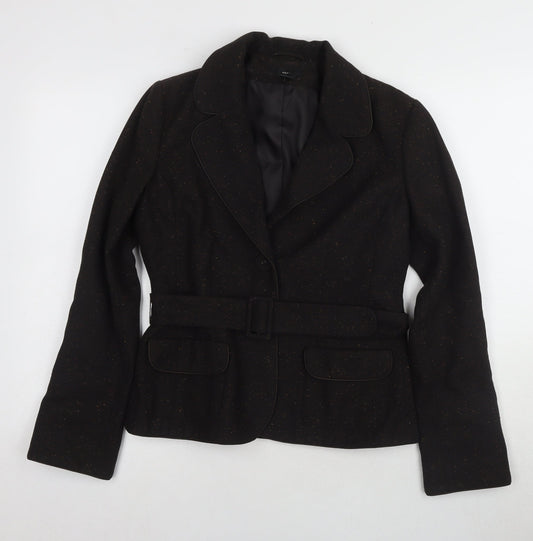 Womens UK Size 12 H&M Black Basic Jacket Jacket