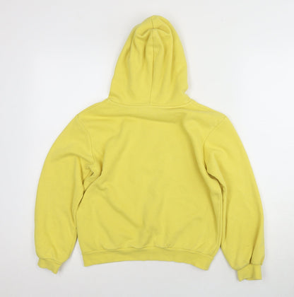 H&M Girls Yellow LOVE Graphic Pullover Hoodie 9-10 Yrs