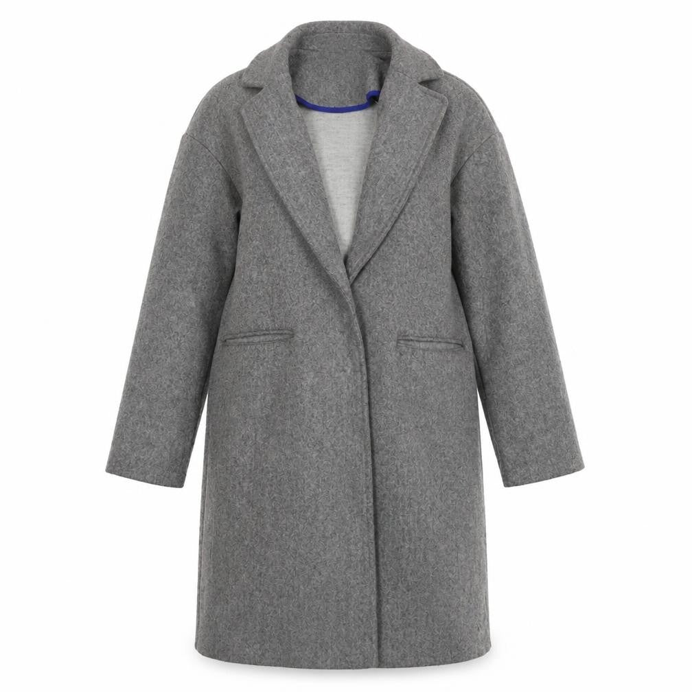 Womens UK Size 4 Topshop Grey Overcoat