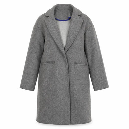 Womens UK Size 4 Topshop Grey Overcoat