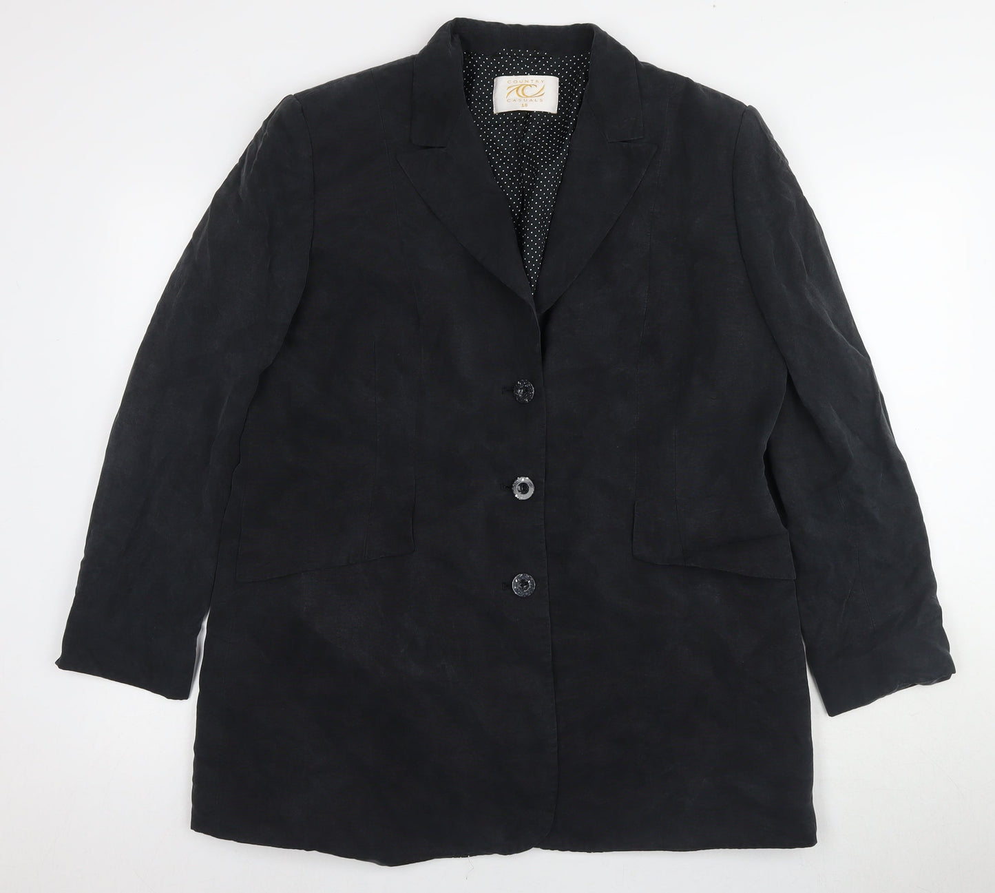 Country Casuals Women's Black Coat Size 18