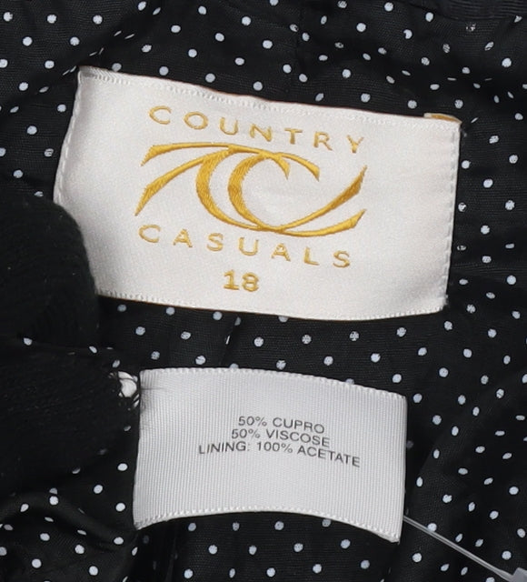 Country Casuals Women's Black Coat Size 18