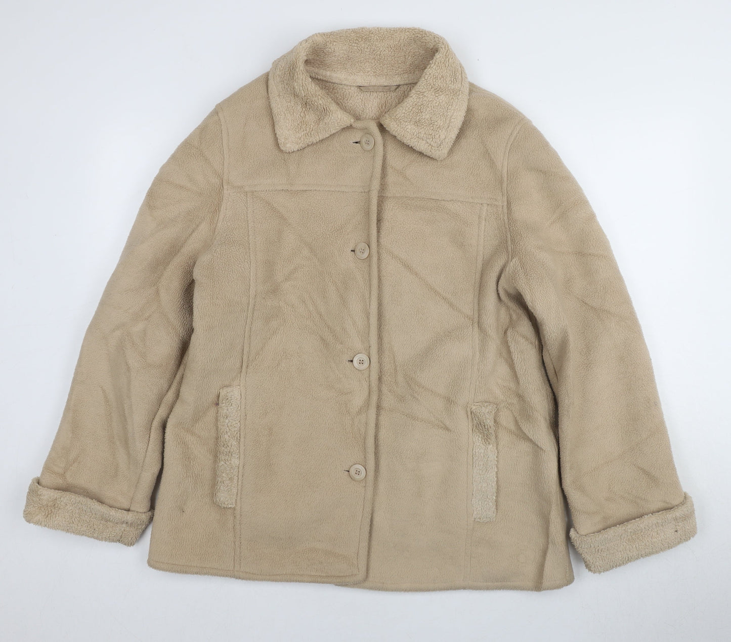 Womens UK Size 12 EWM Beige Basic Jacket