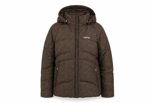 Azpam Women's Brown Puffer Jacket Size S, Hooded