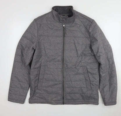 Mens UK Size M Debenhams Grey Puffer Jacket
