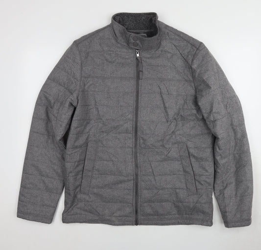 Mens UK Size M Debenhams Grey Puffer Jacket