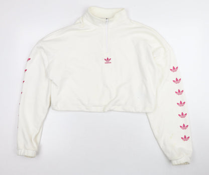 Adidas Women's White Pullover Sweatshirt Size S