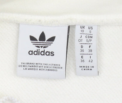 Adidas Women's White Pullover Sweatshirt Size S