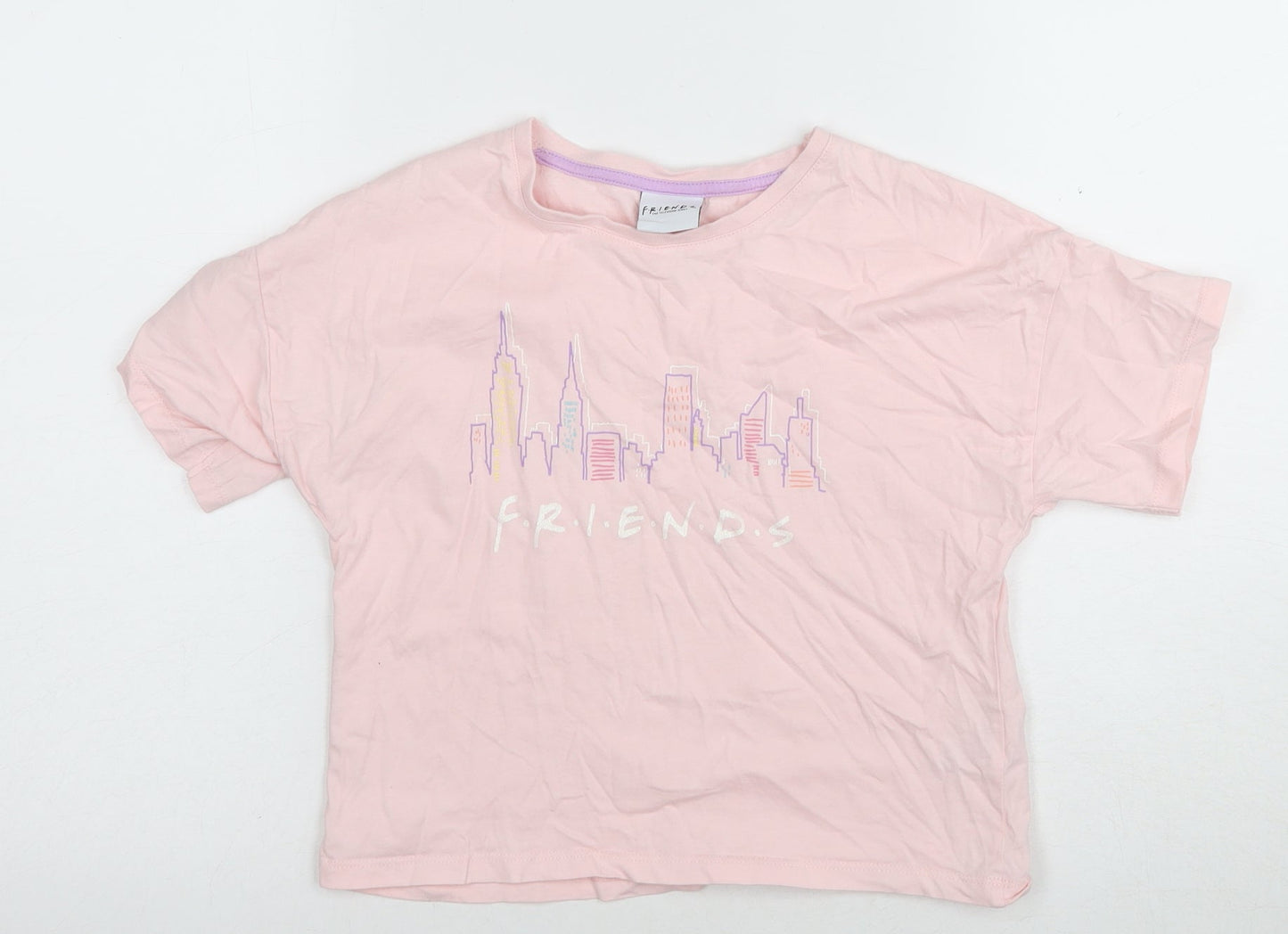 Friends Girls Pink Graphic T-Shirt, 9-10 Years, Logo Design