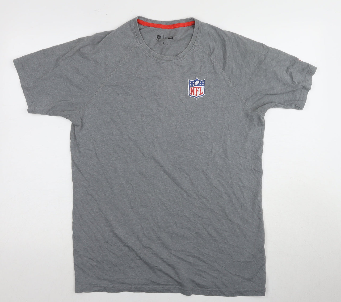 New Era Men's Grey NFL Short Sleeve Logo T-Shirt - Size L