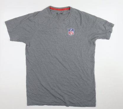 New Era Men's Grey NFL Short Sleeve Logo T-Shirt - Size L