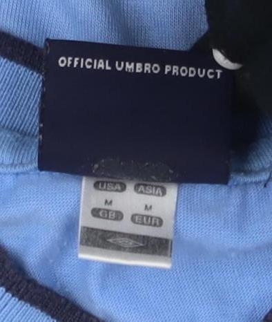 Umbro Men's Blue V-Neck T-Shirt, Size M