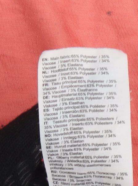 Asics Women's Orange Running V-Neck T-Shirt L