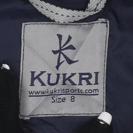 Kukri Boys Blue Red Sport Jacket with Hood Size 8