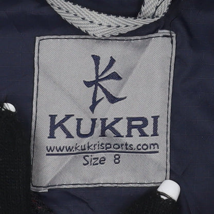 Kukri Boys Blue Red Sport Jacket with Hood Size 8