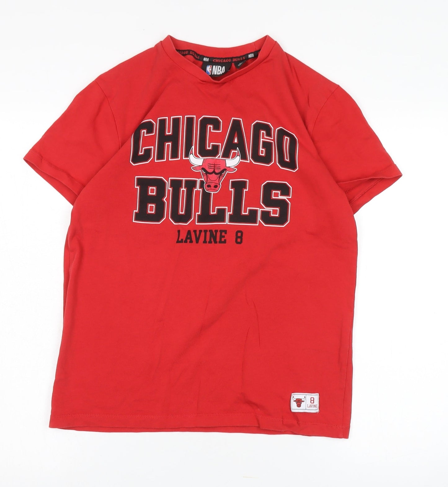 Unisex Adults UK Size S NBA Red Basic T-Shirt