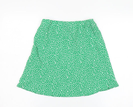 Nobody's Child Women's Green Floral Skirt Size 8