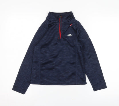Trespass Boys Blue 1/4 Zip Sweatshirt, Lightweight, 7-8 Years