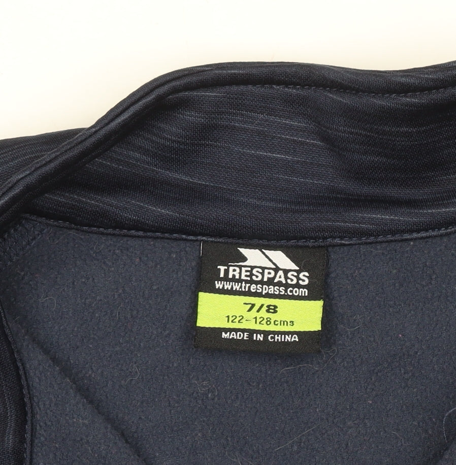 Trespass Boys Blue 1/4 Zip Sweatshirt, Lightweight, 7-8 Years