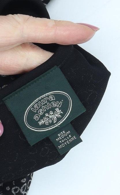 Laura Ashley Women's Black Geometric T-Shirt M