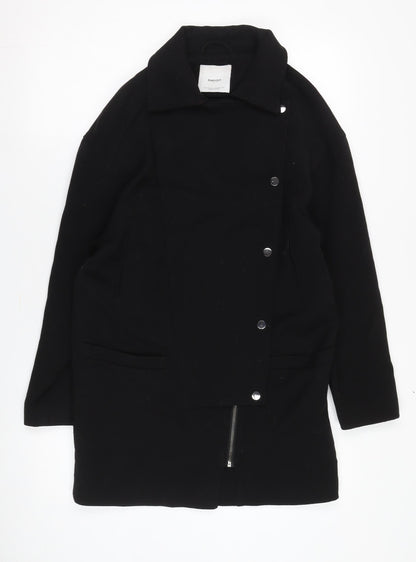 Womens UK Size XS Mango Black Overcoat