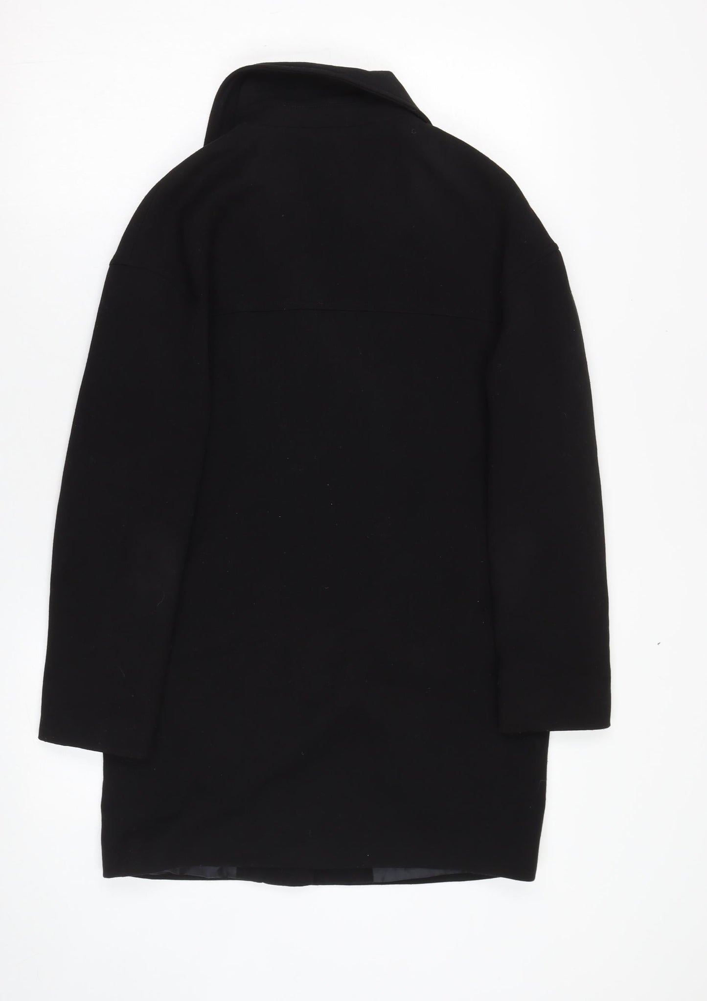 Womens UK Size XS Mango Black Overcoat