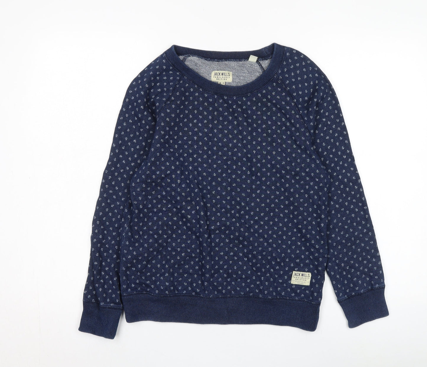Womens UK Size 8 Jack Wills Blue Pullover Sweatshirt
