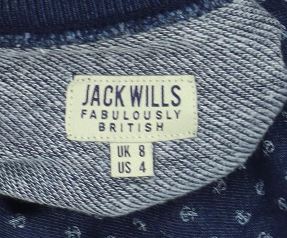 Womens UK Size 8 Jack Wills Blue Pullover Sweatshirt