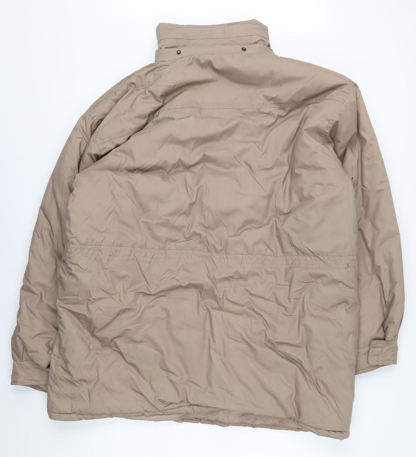 Mens UK Size L High Mount Beige Parka Coat