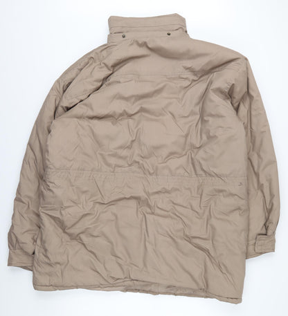 Mens UK Size L High Mount Beige Parka Coat
