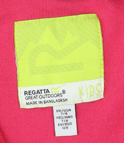 Regatta Girls Pink Fleece Jacket 7-8 Years Activewear