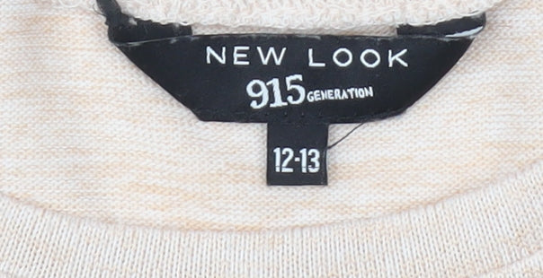 New Look Girls Beige Pullover Jumper, Size 12-13, Casual Wear