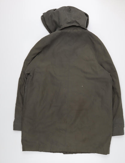 Bon Marché Women's Green Parka Coat M Casual Hooded