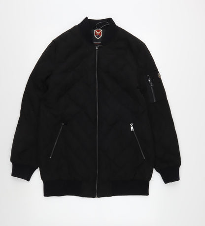 1 Madison Expedition Men's Black Bomber Jacket M Casual