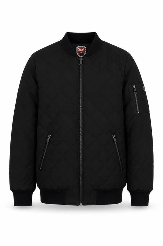 1 Madison Expedition Men's Black Bomber Jacket M Casual