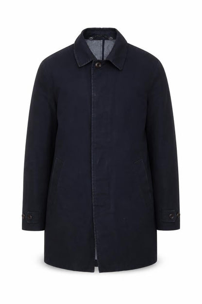Mens UK Size M John Lewis Black Overcoat