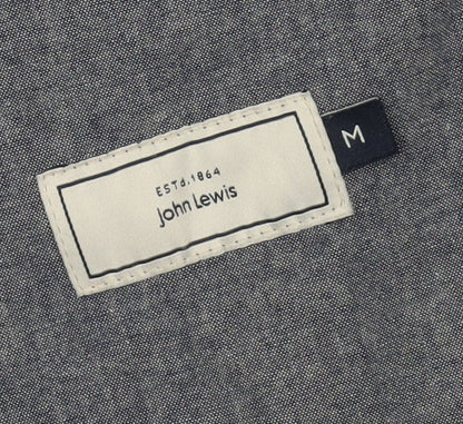 Mens UK Size M John Lewis Black Overcoat