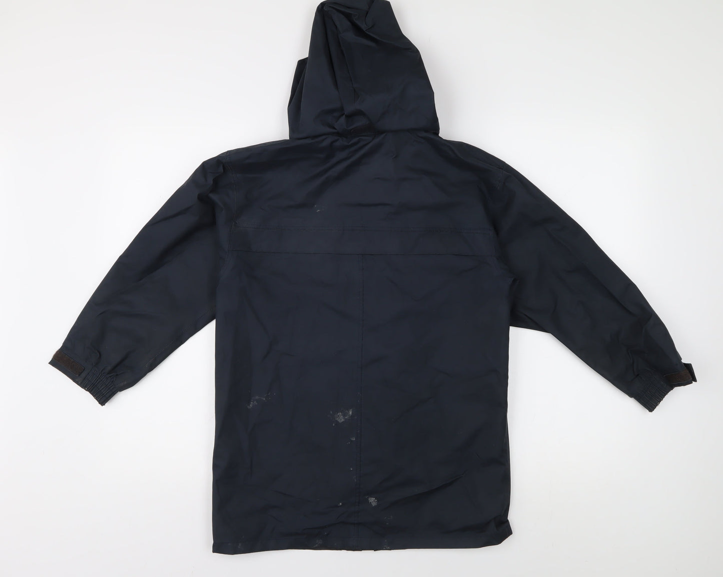 Winterbottom's Boys Blue Rain Coat Jacket, L, Hooded, School