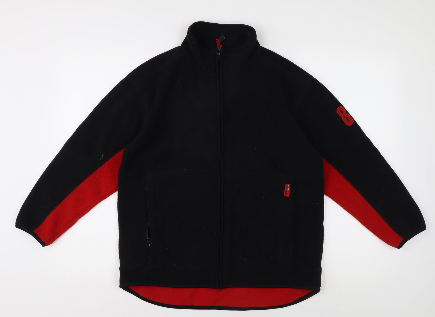 Rebel Active Boys Black Full Zip Fleece Sweatshirt 12 Years