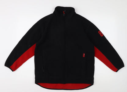 Rebel Active Boys Black Full Zip Fleece Sweatshirt 12 Years