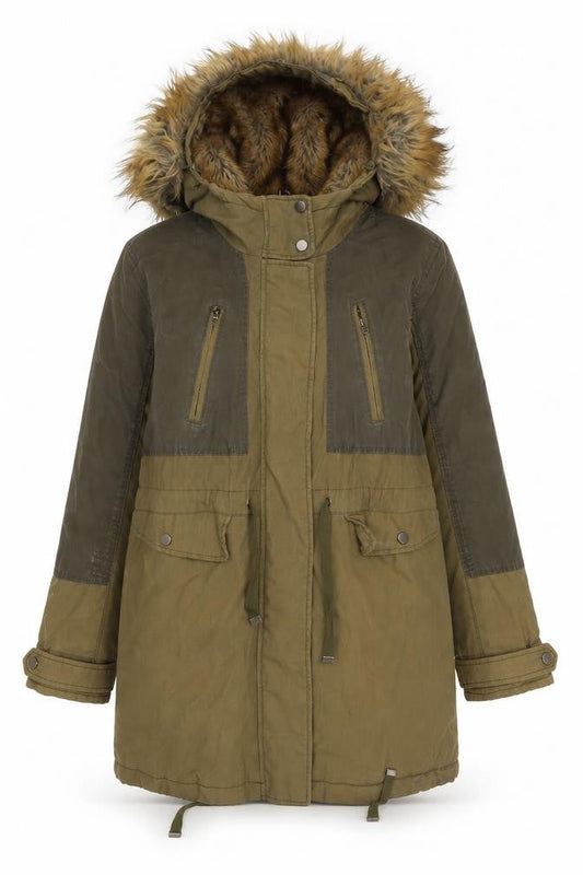 Womens UK Size 6 Topshop Green Parka Coat