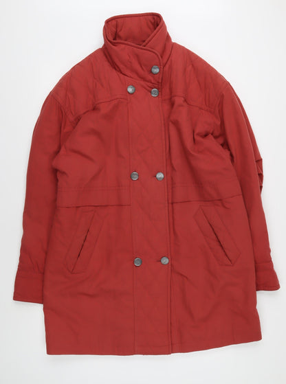 Mens UK Size 12 Lakeland Red Quilted Coat