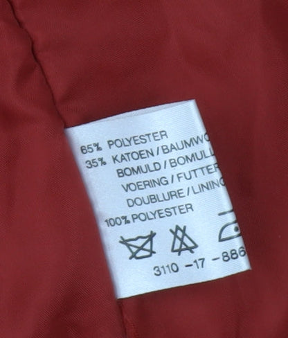 Mens UK Size 12 Lakeland Red Quilted Coat