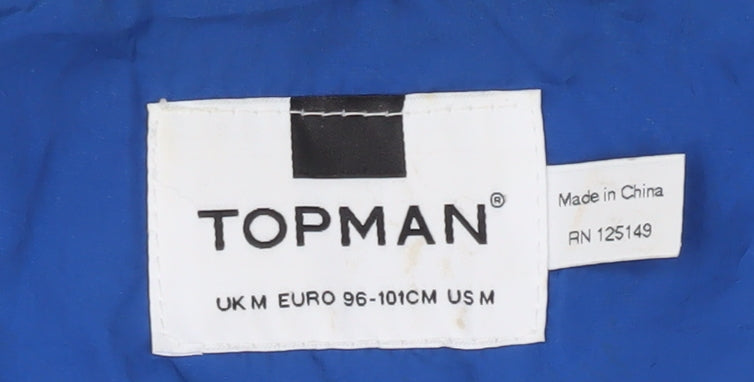 Mens UK Size M Topman Multicoloured Windbreaker Coat